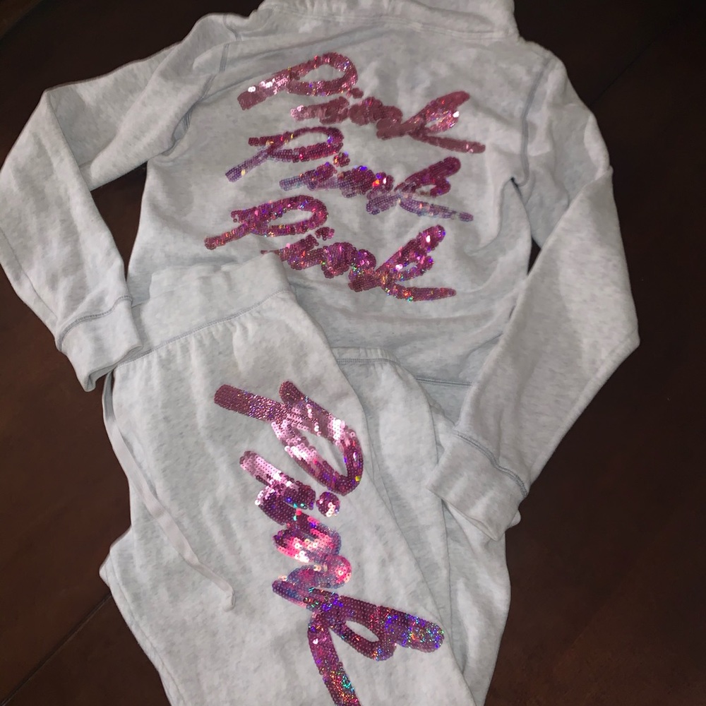 VS PINK jacket and sweats matching set